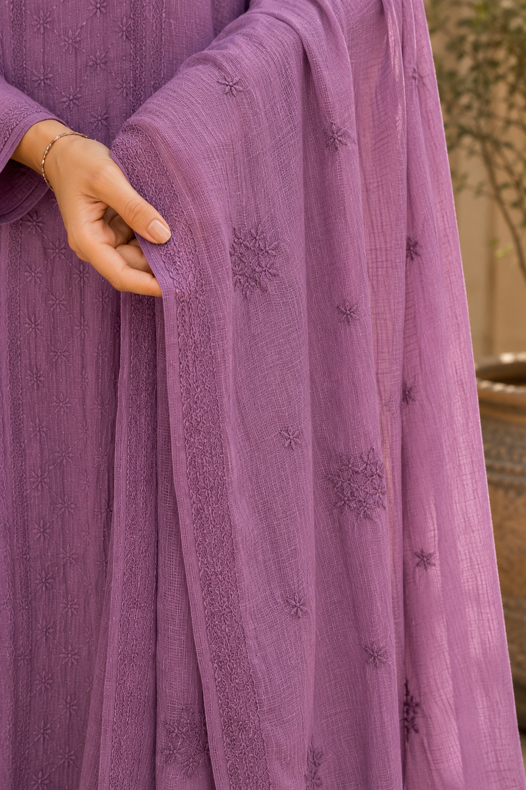 Kota Doriya Embroidered Suit Set