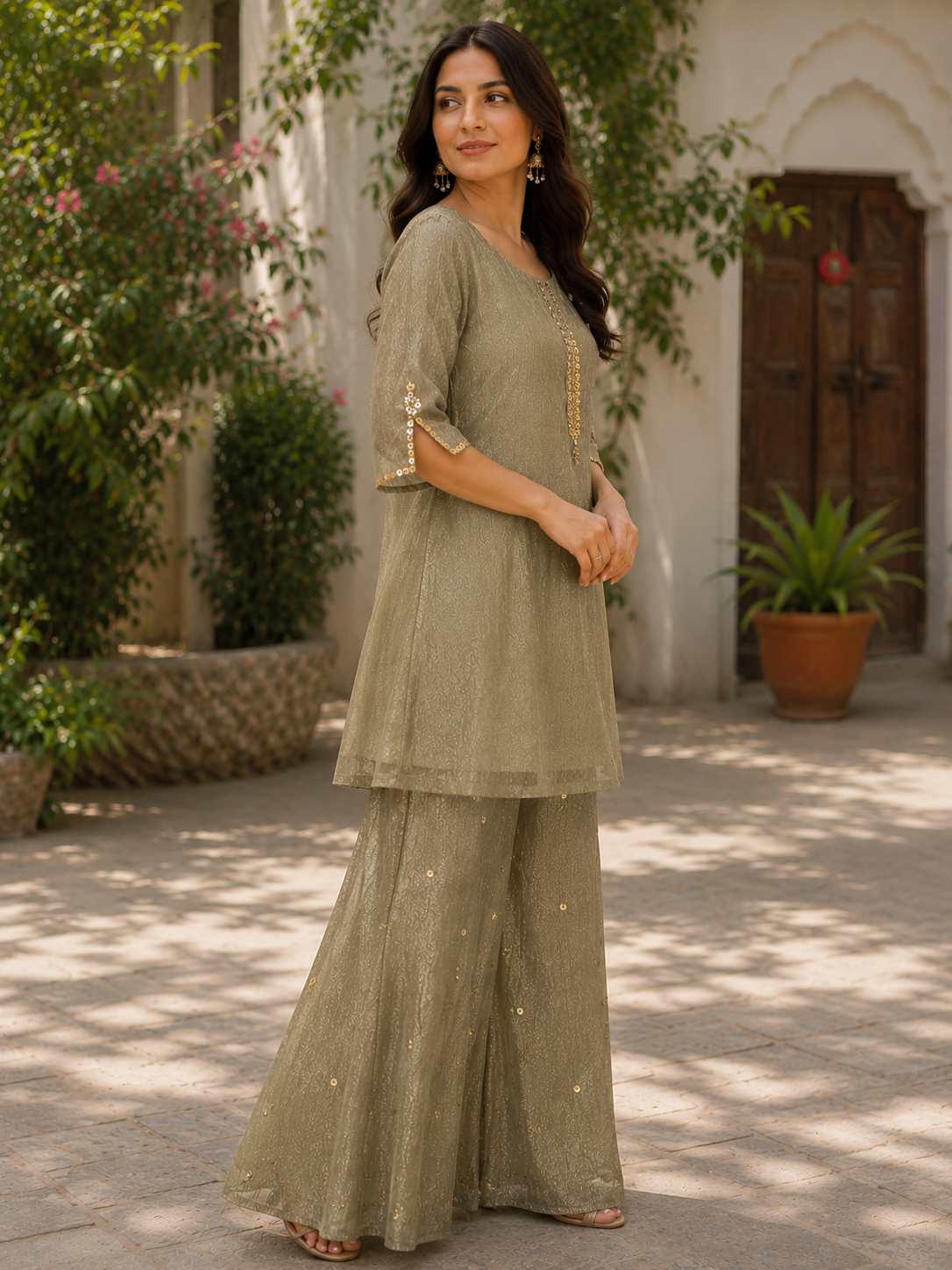 Crust Tissue Handwork Co-Ord Set