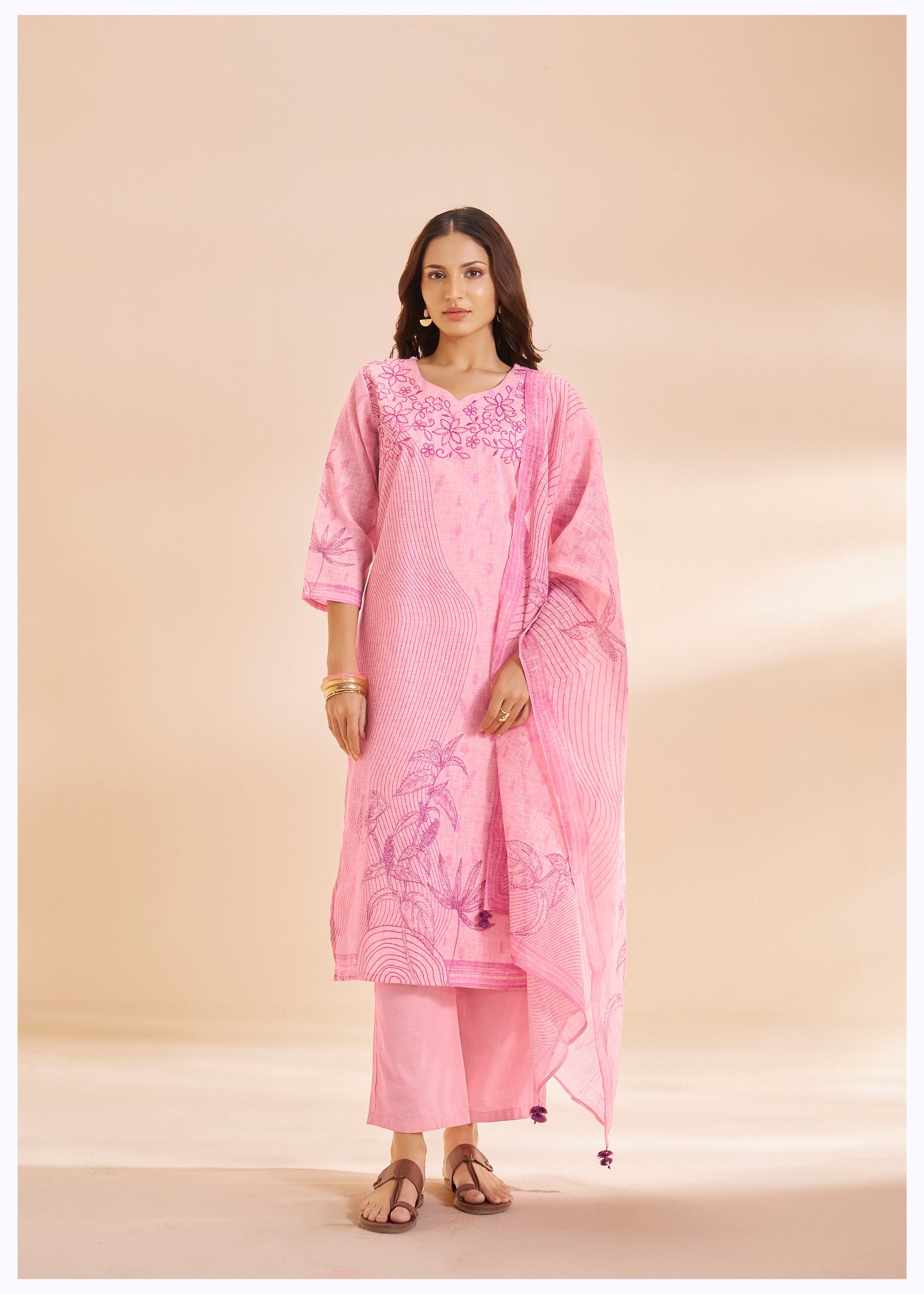 Blush Pink Linen Suit