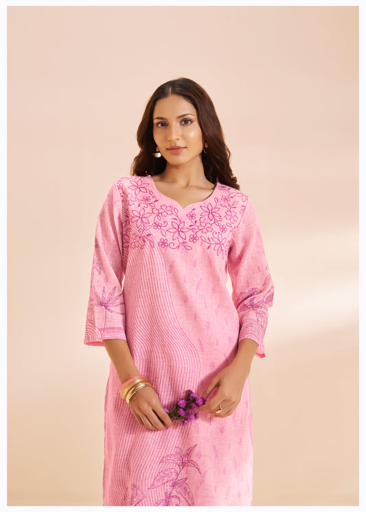 Blush Pink Linen Suit