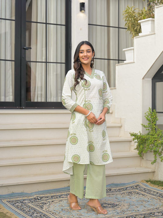 Fine Cotton 2-Piece Set with Palazzo