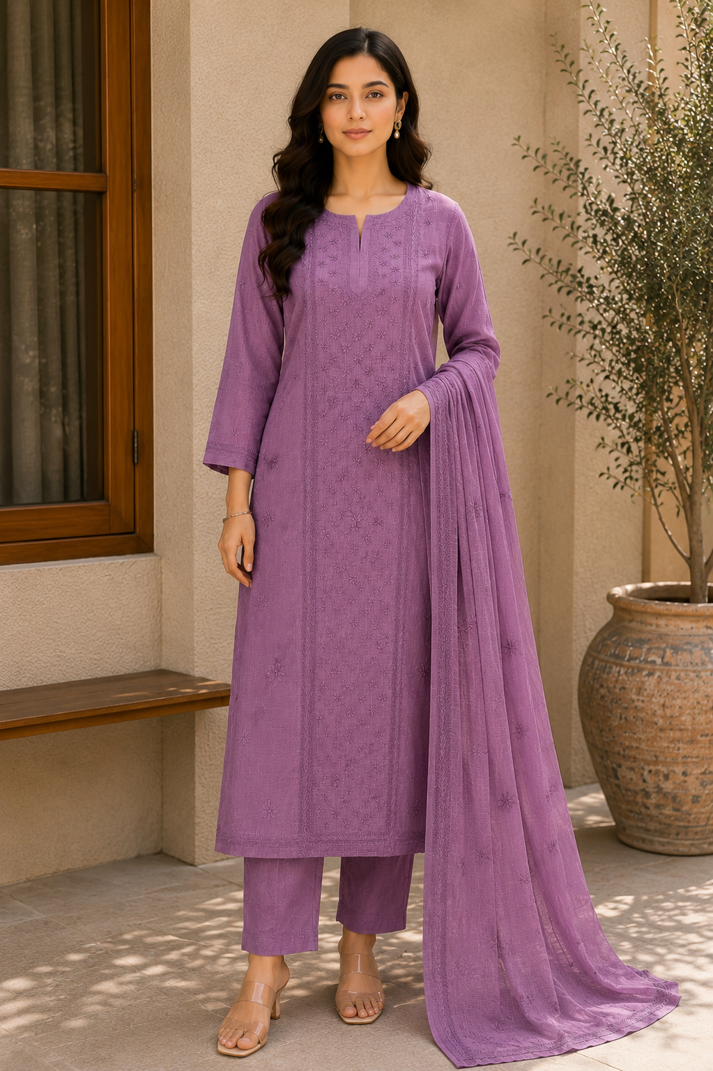 Kota Doriya Embroidered Suit Set