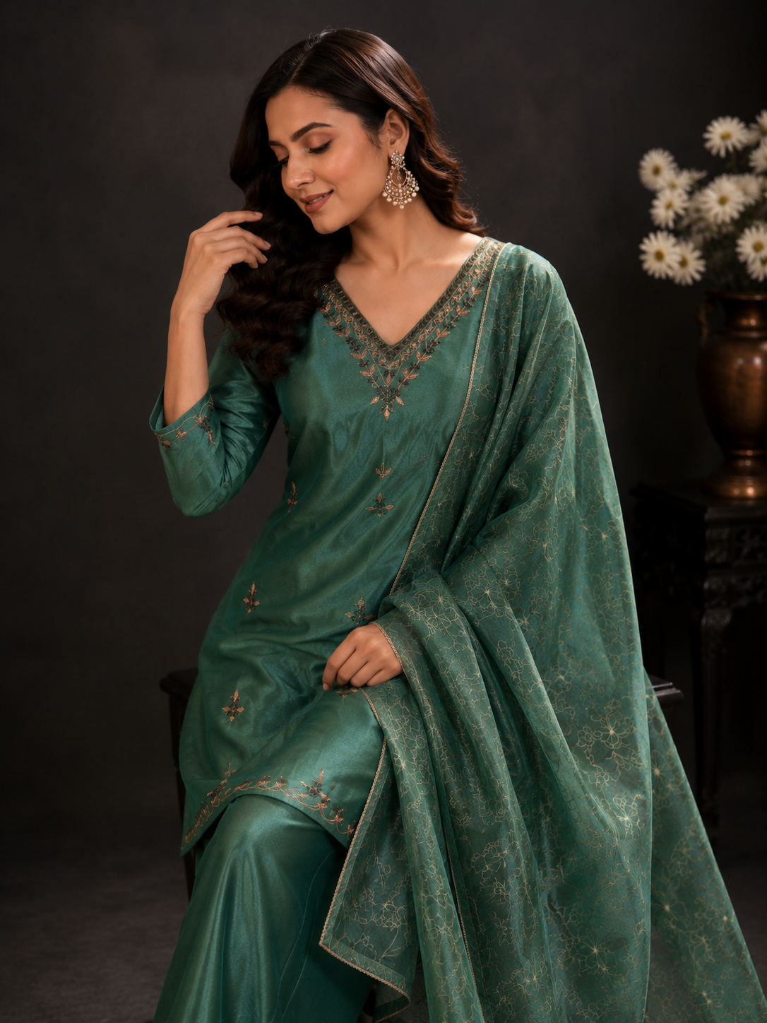 Premium Tissue Zardozi & Zari Embroidered Suit Set
