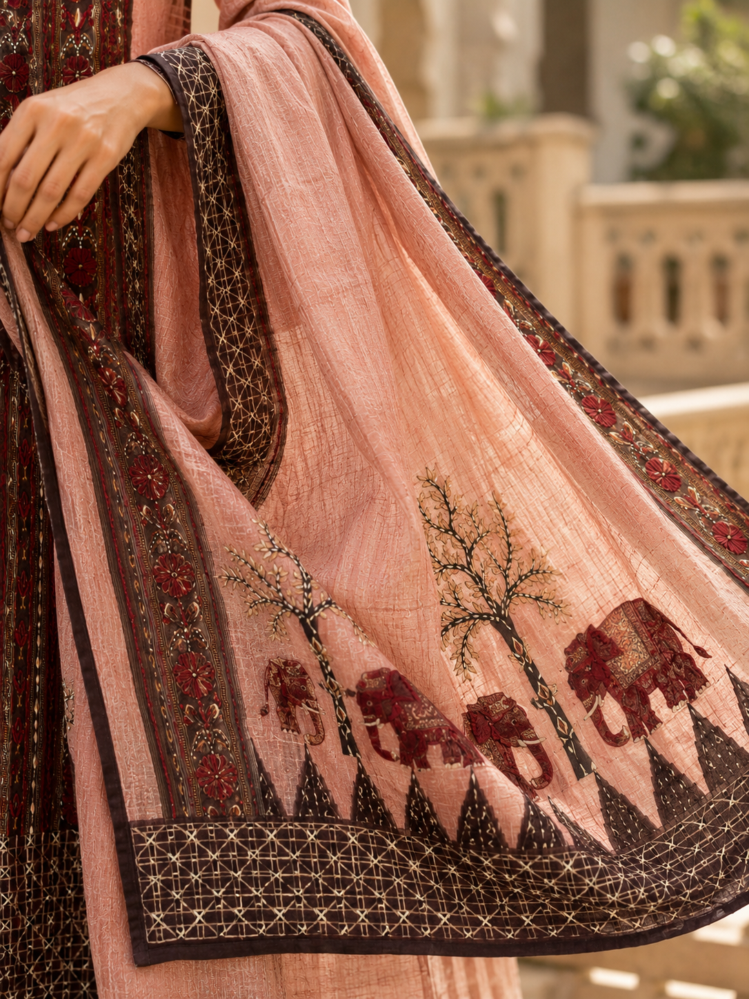 Linen Handwork Printed Suit Set