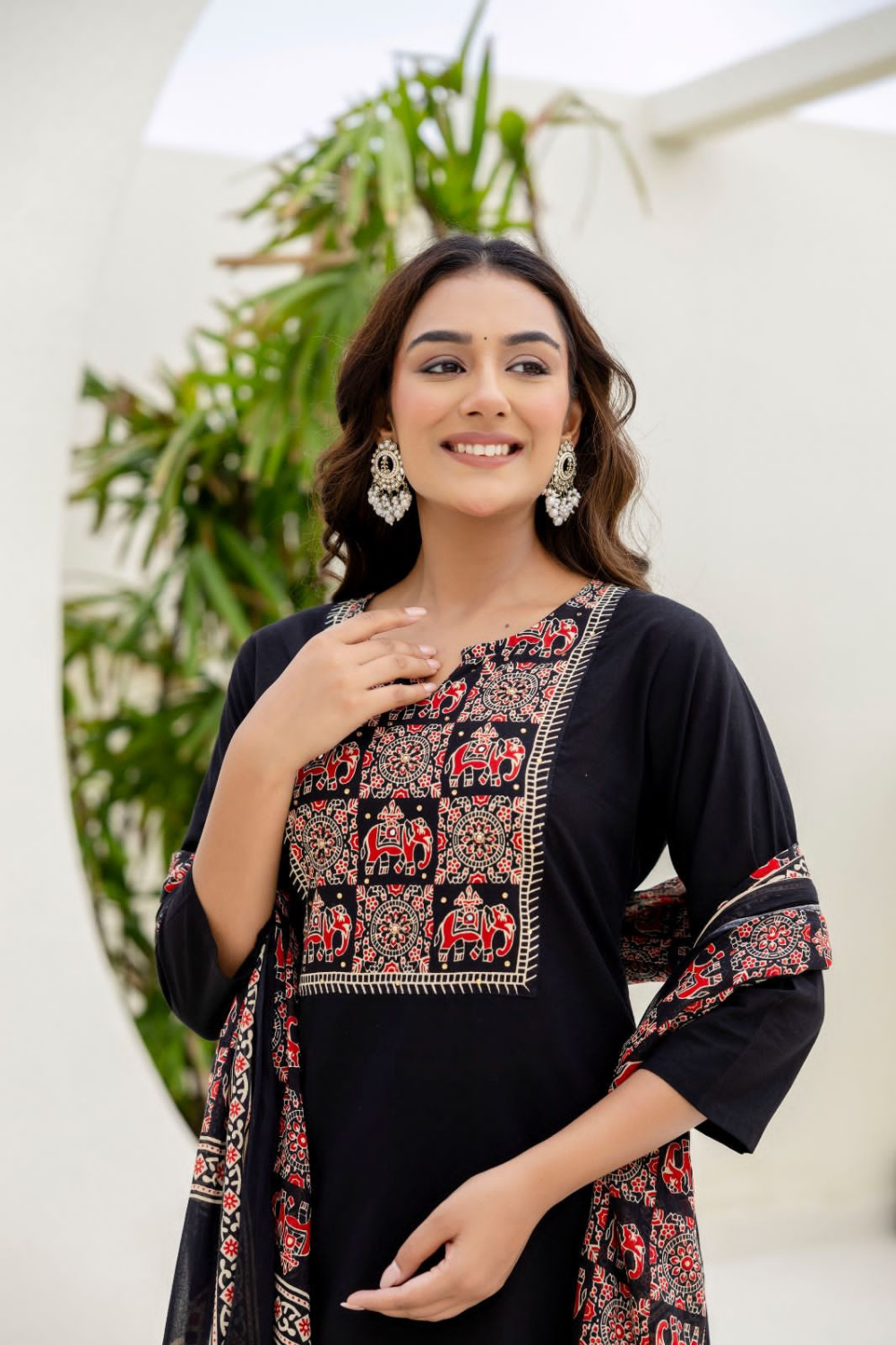 Elephant Charm Cotton Suit Set