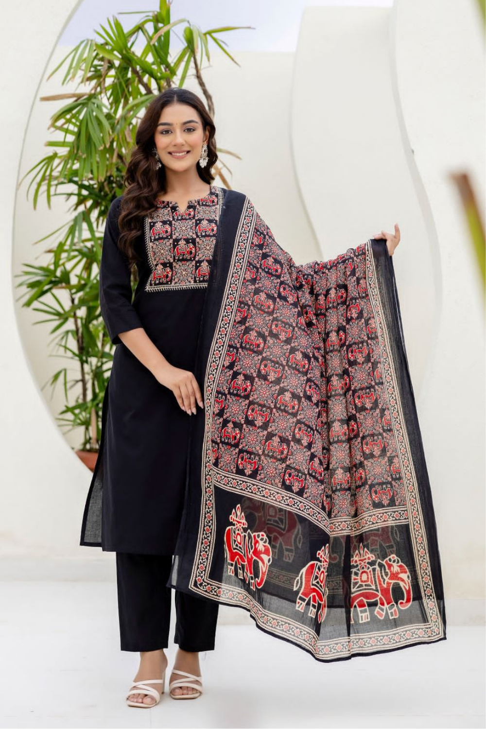 Elephant Charm Cotton Suit Set