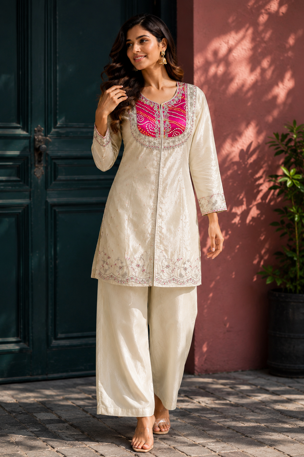 Tissue Thread & Machine Work Co-Ord Set
