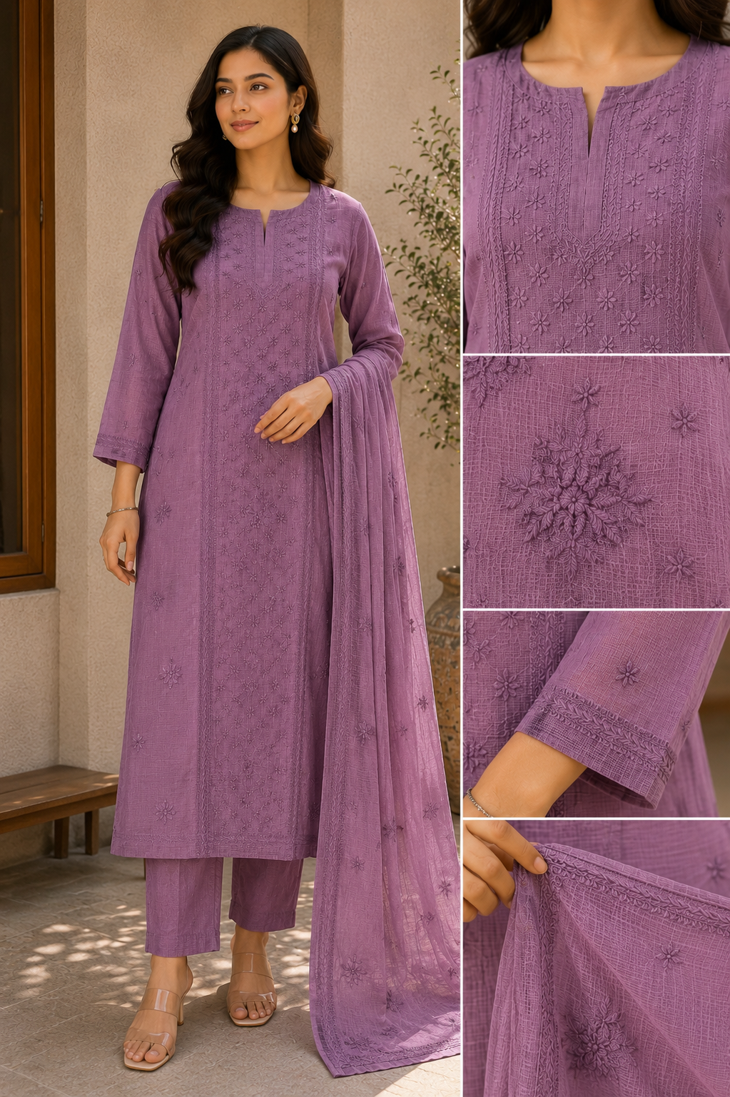 Kota Doriya Embroidered Suit Set