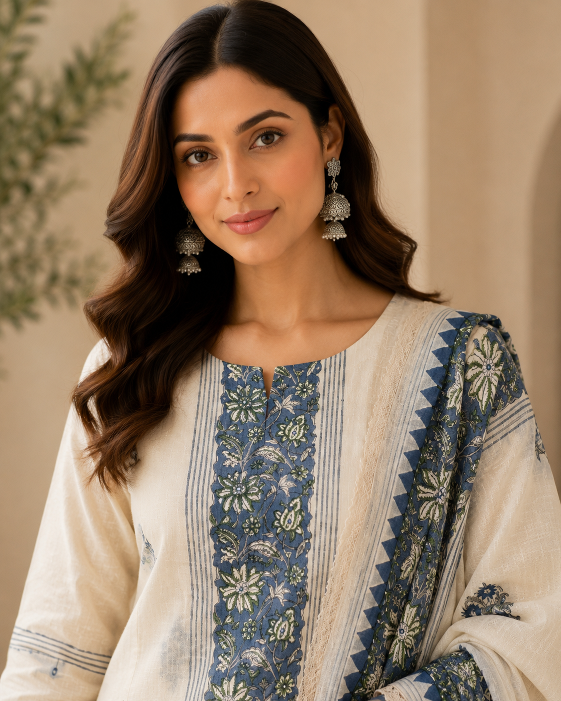 PREMIUM LINEN COTTON UNSTITCHED SUIT SET