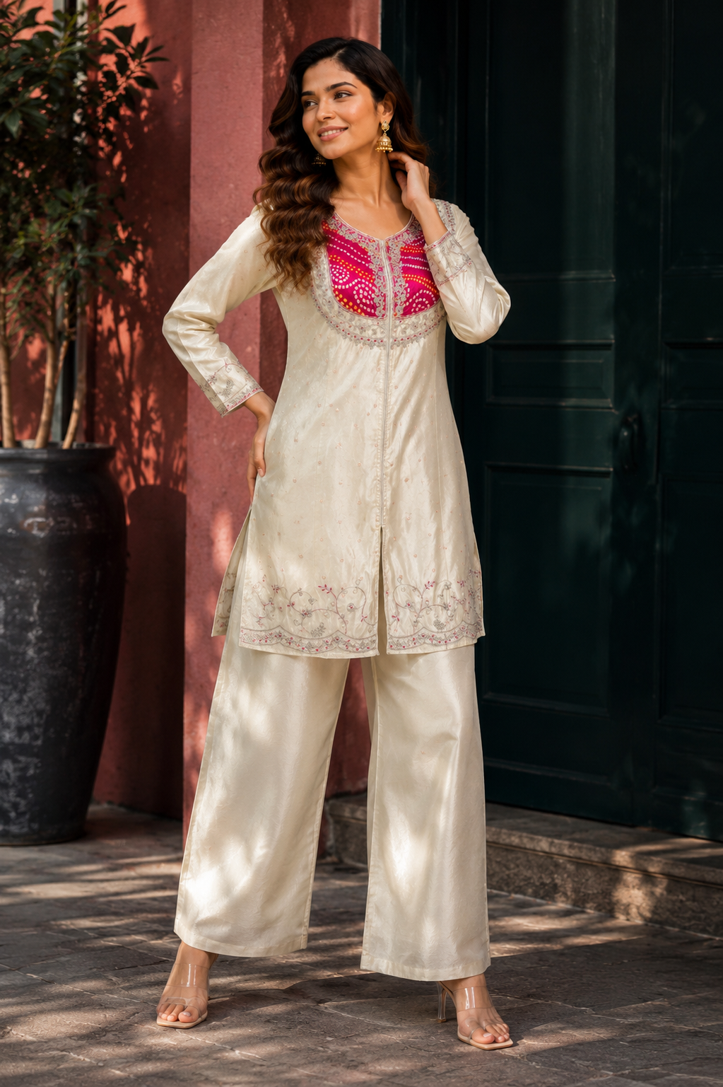 Tissue Thread & Machine Work Co-Ord Set
