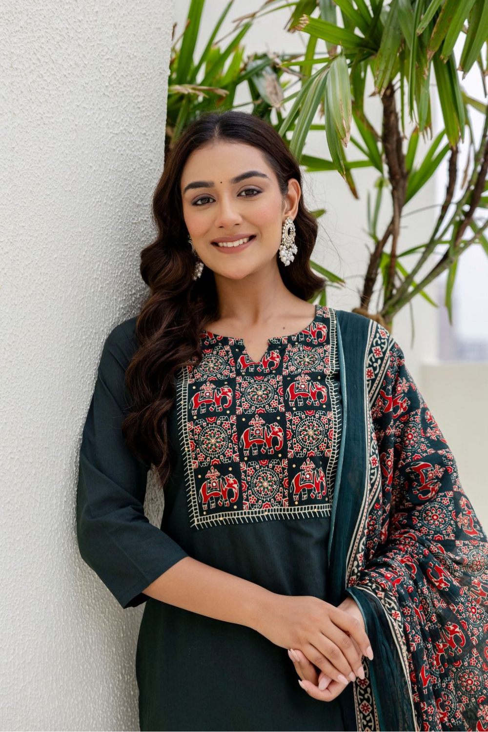 Elephant Charm Cotton Suit Set