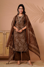 Bandhej Printed Cotton Suit Set