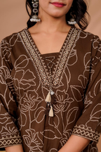 Bandhej Printed Cotton Suit Set