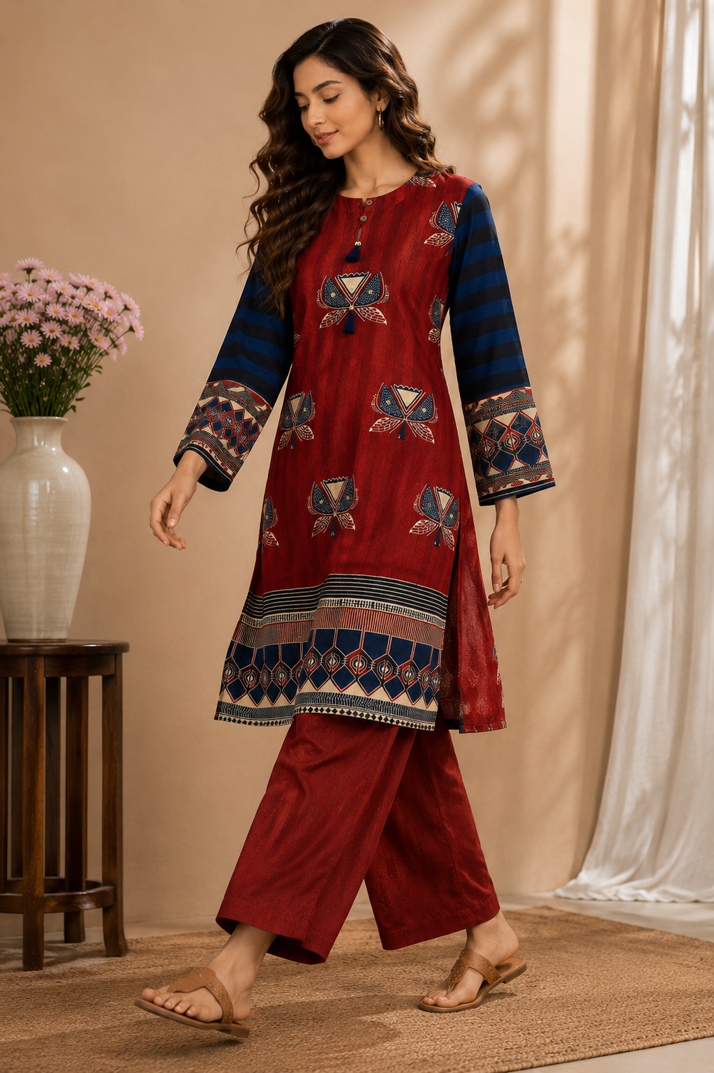 Printed Muslin Co-Ord Set