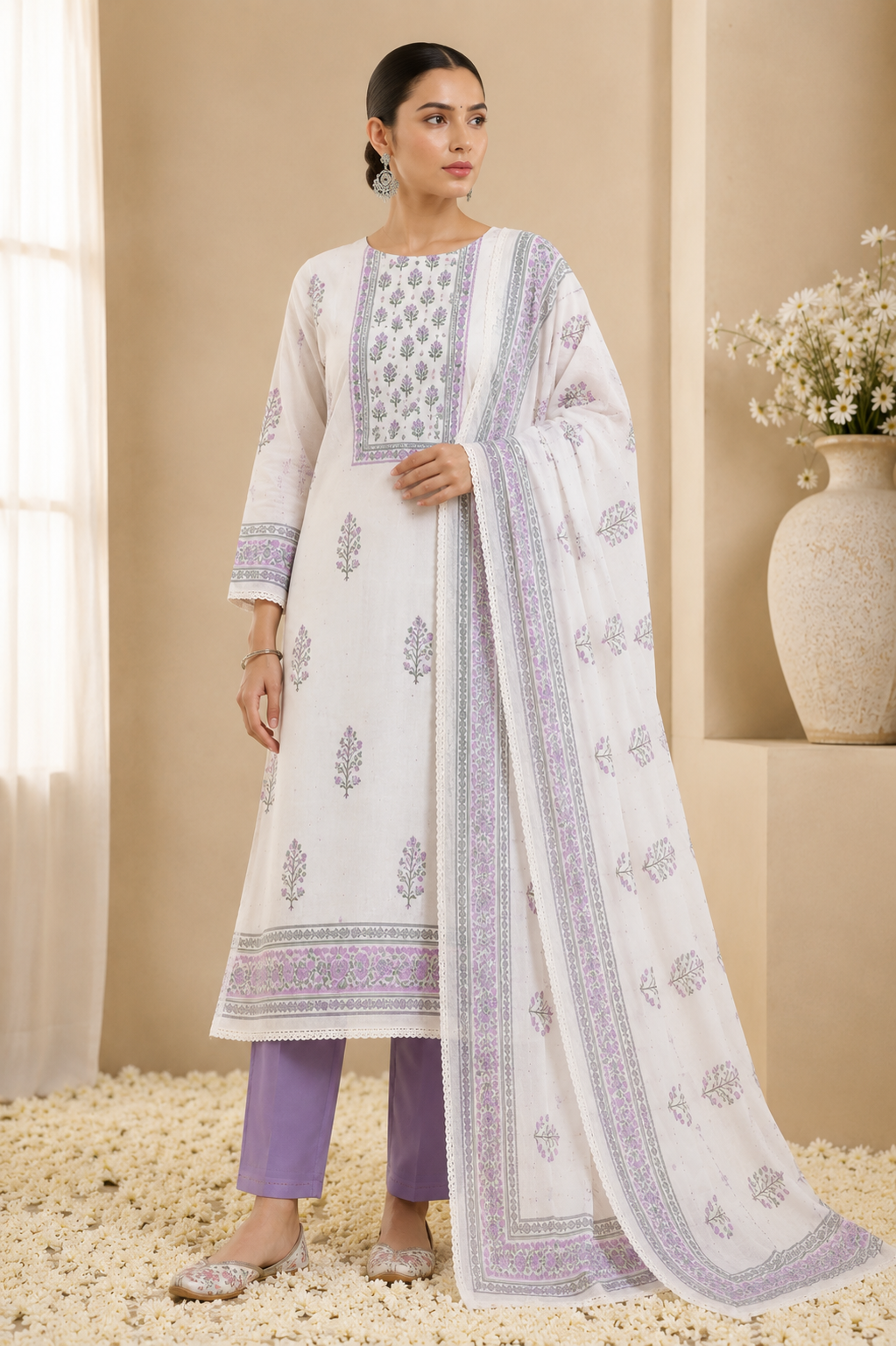 PREMIUM COTTON UNSTITCHED SUIT SET