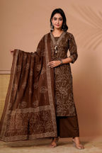 Bandhej Printed Cotton Suit Set