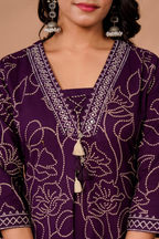 Bandhej Printed Cotton Suit Set