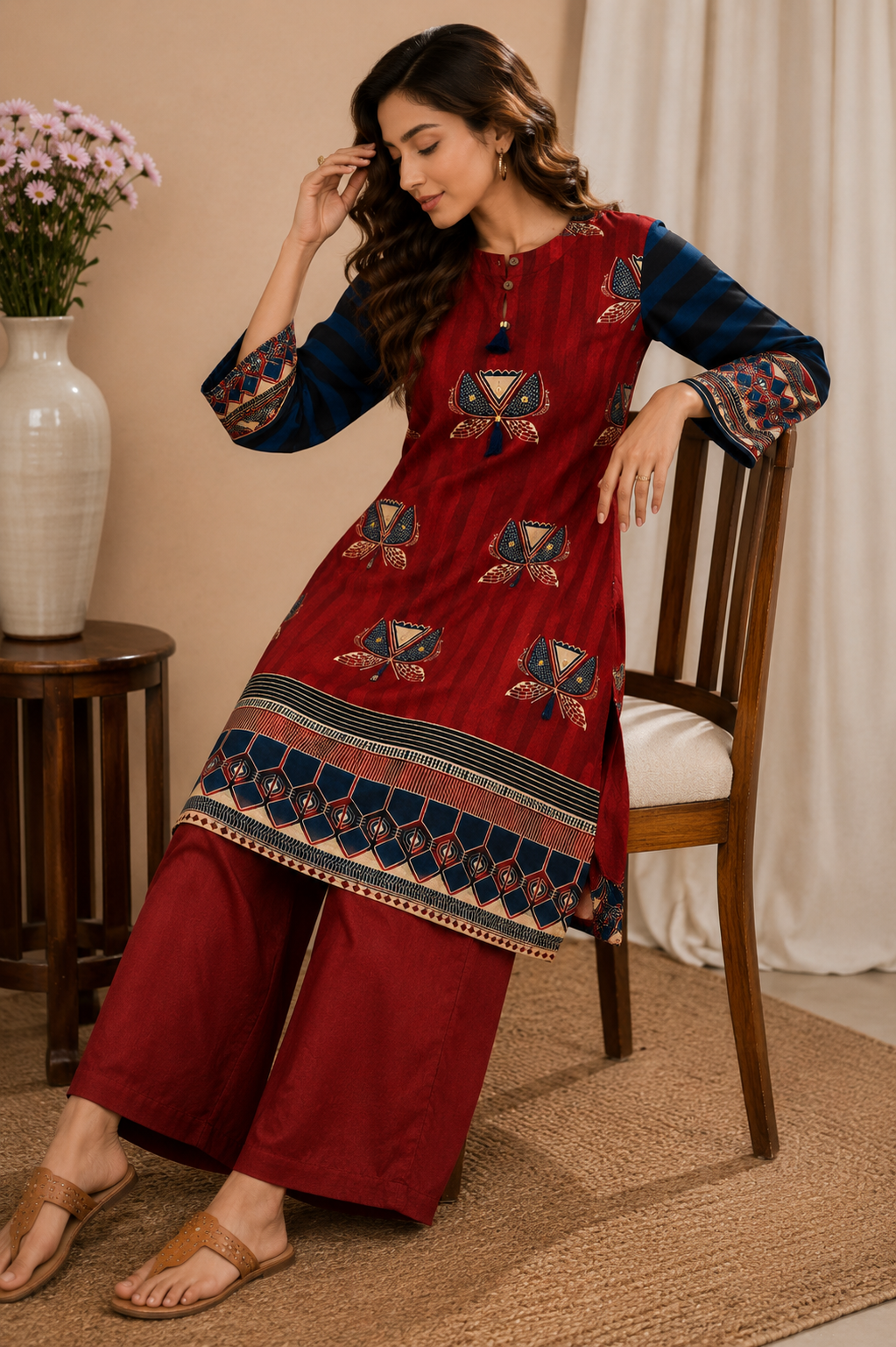 Printed Muslin Co-Ord Set