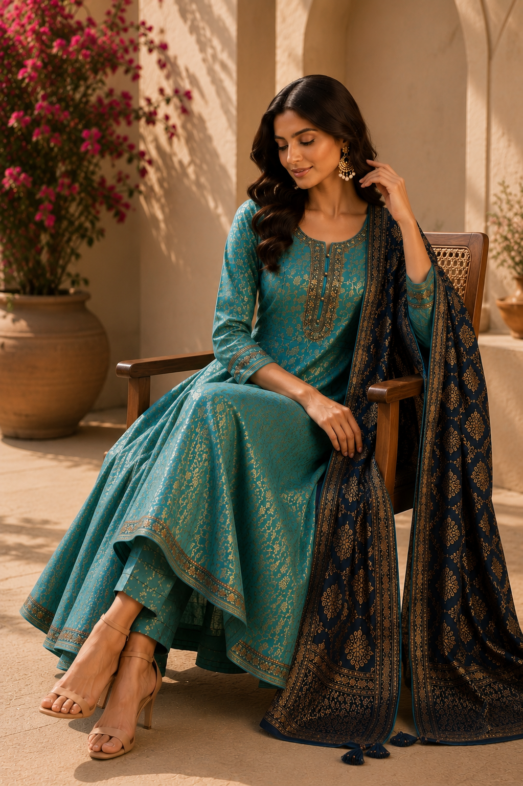 Festive Banarasi Silk Suit Set