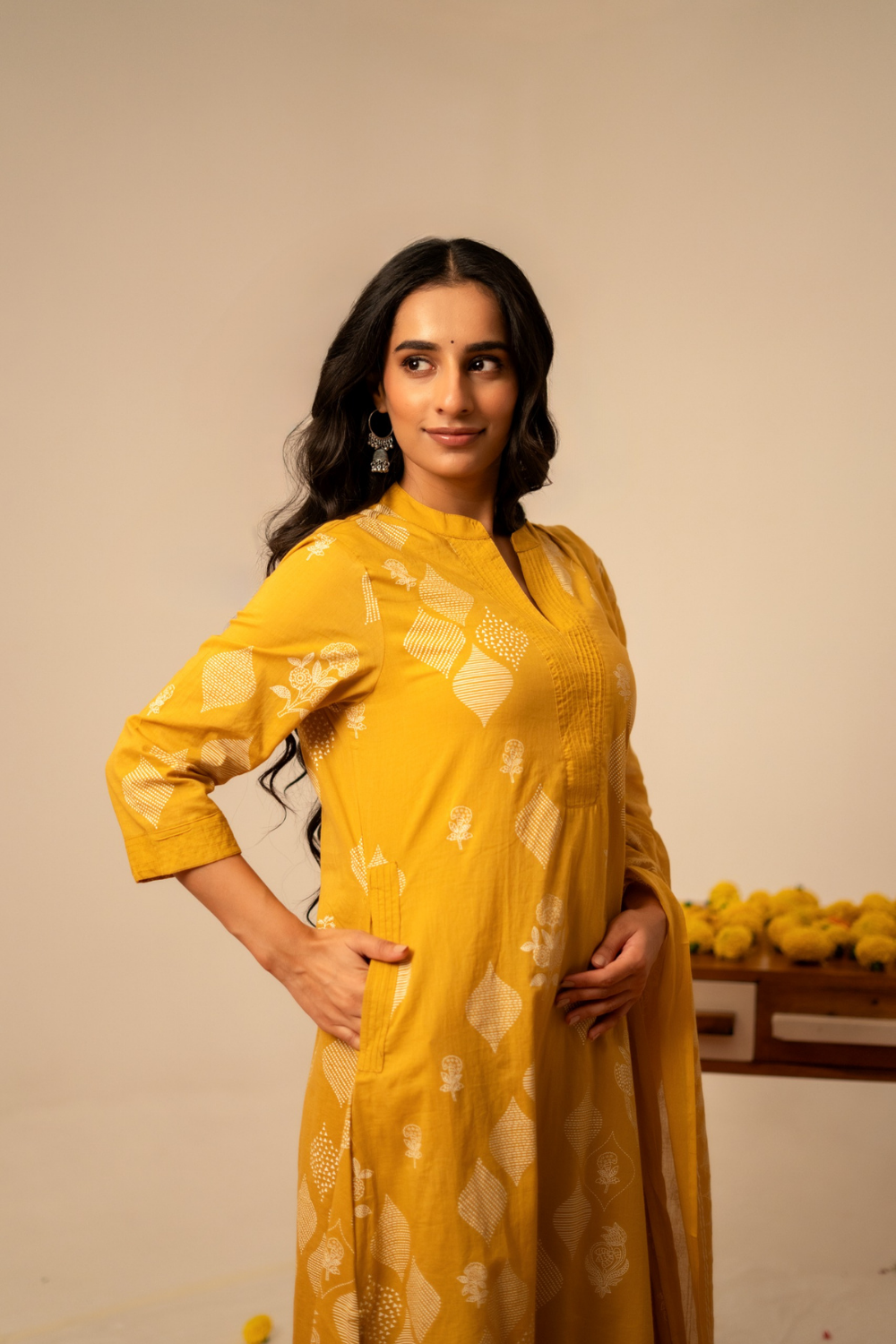 Floral Print Pure Cotton Suit Set