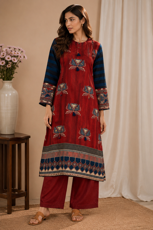Printed Muslin Co-Ord Set