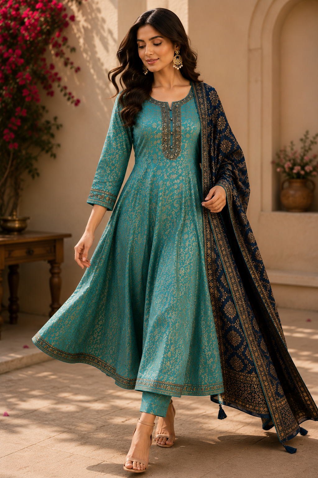Festive Banarasi Silk Suit Set