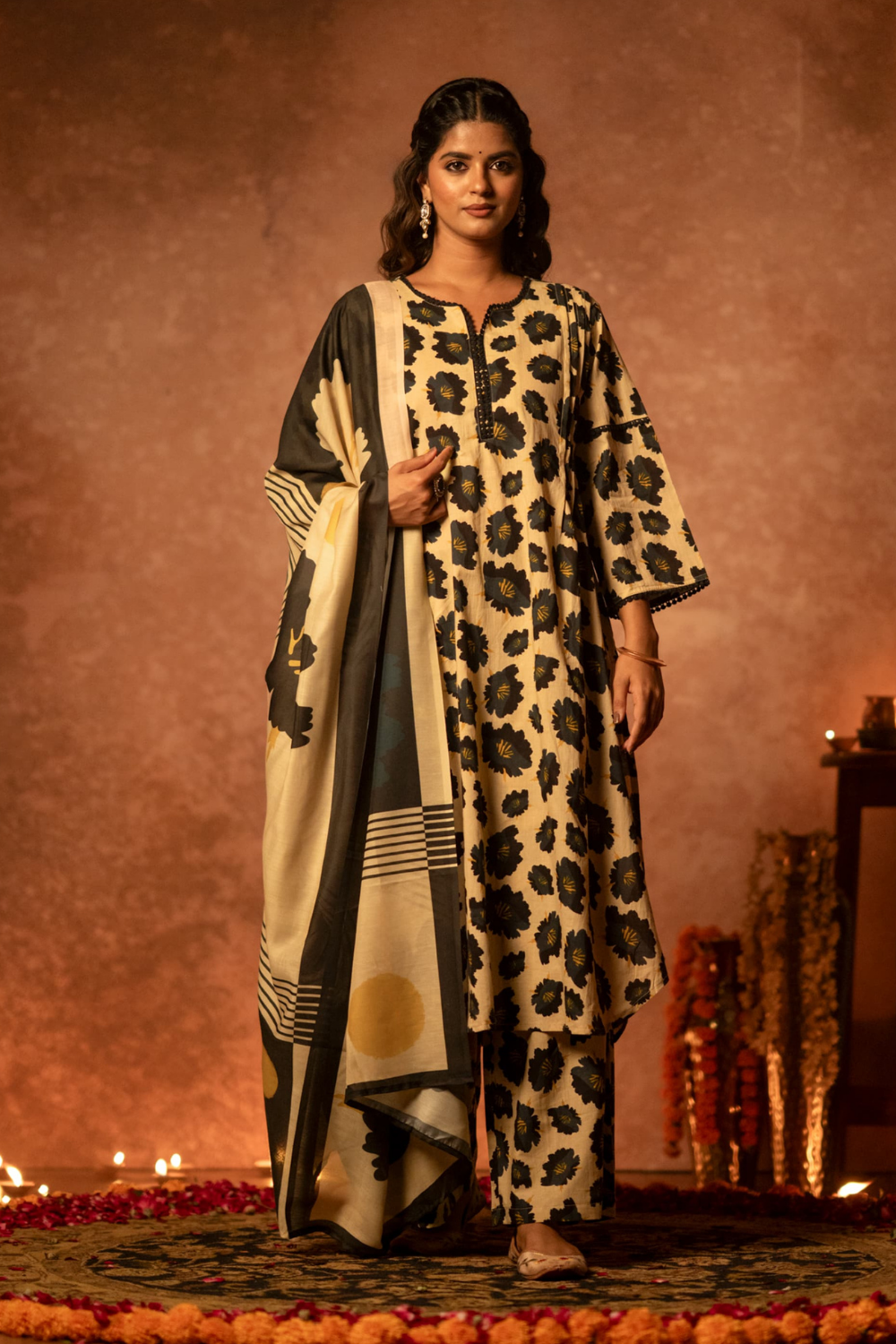 Bloom Printed Cotton Suit Set