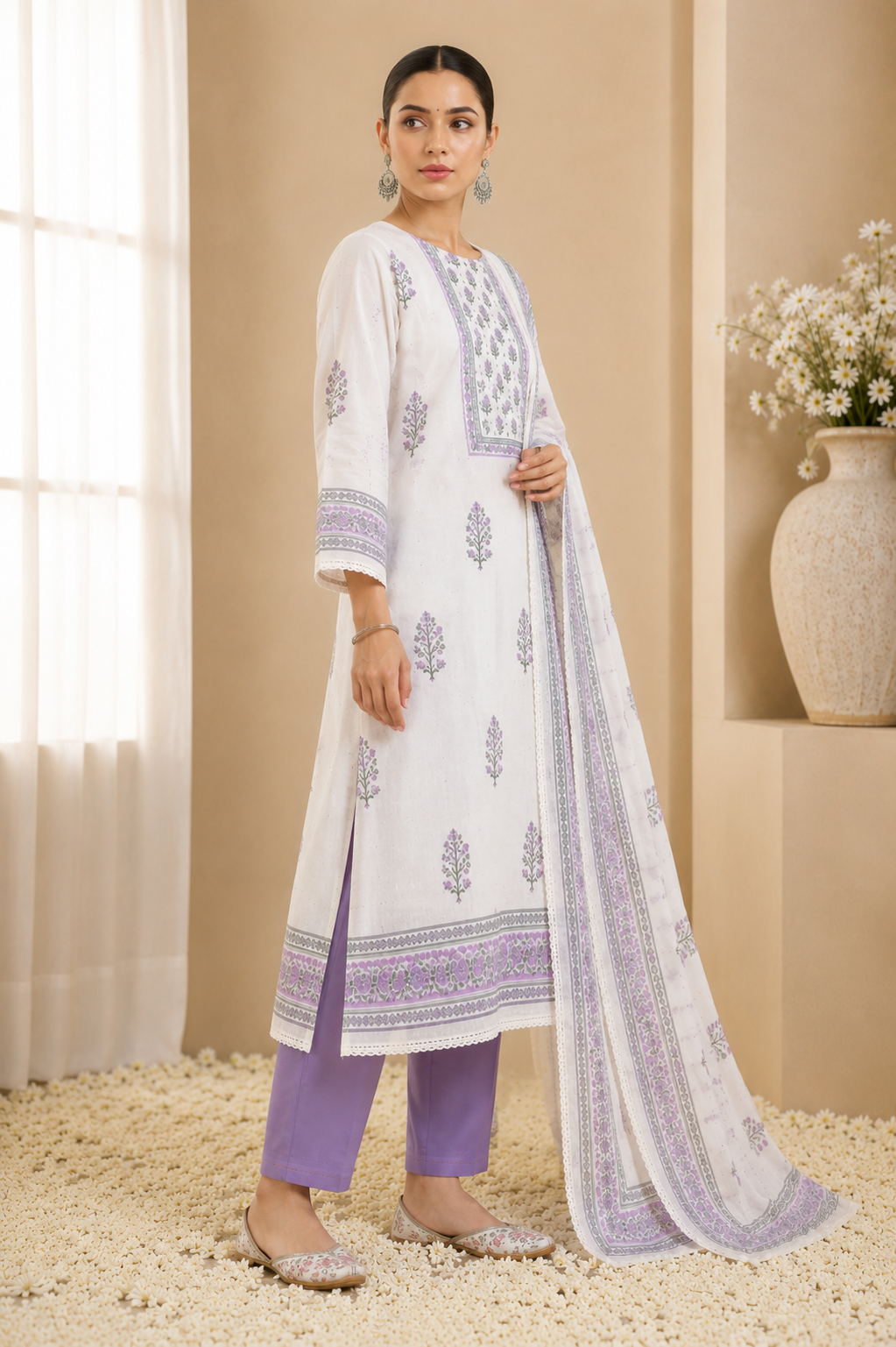 PREMIUM COTTON UNSTITCHED SUIT SET