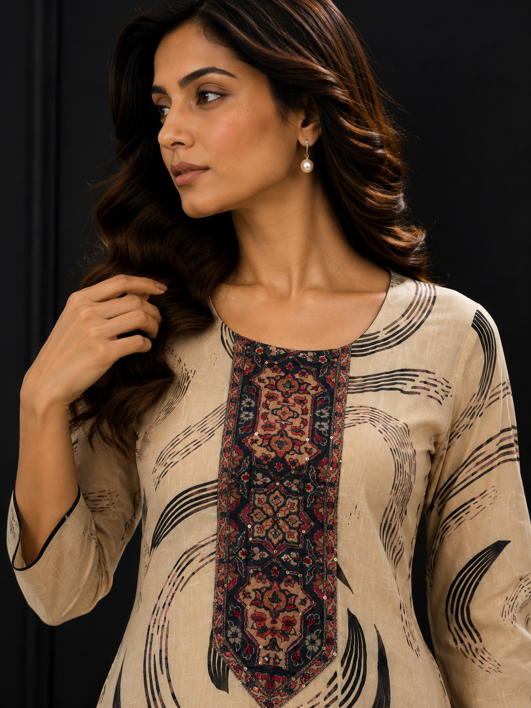 Silk Handwork Printed Suit Set
