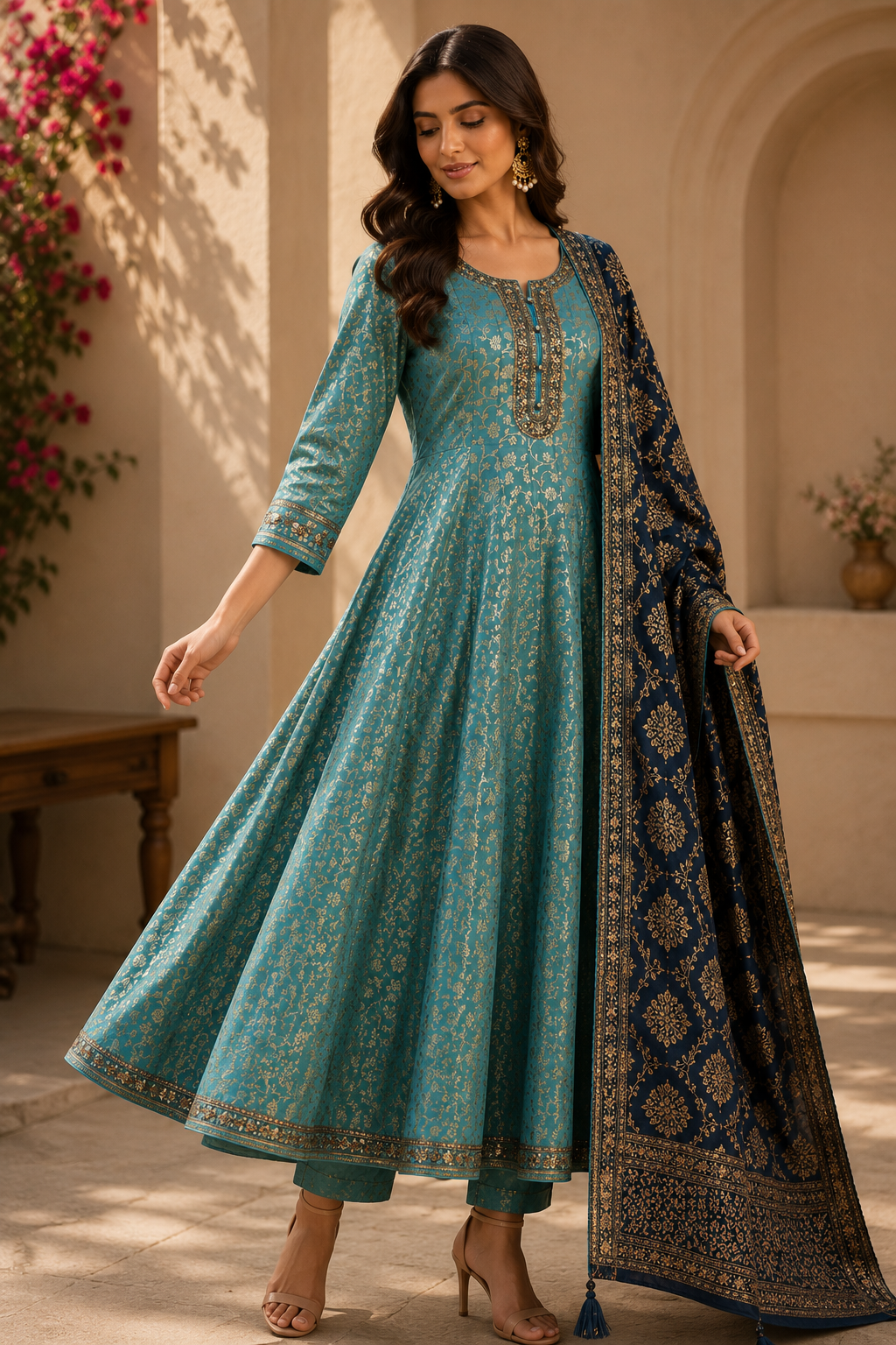 Festive Banarasi Silk Suit Set
