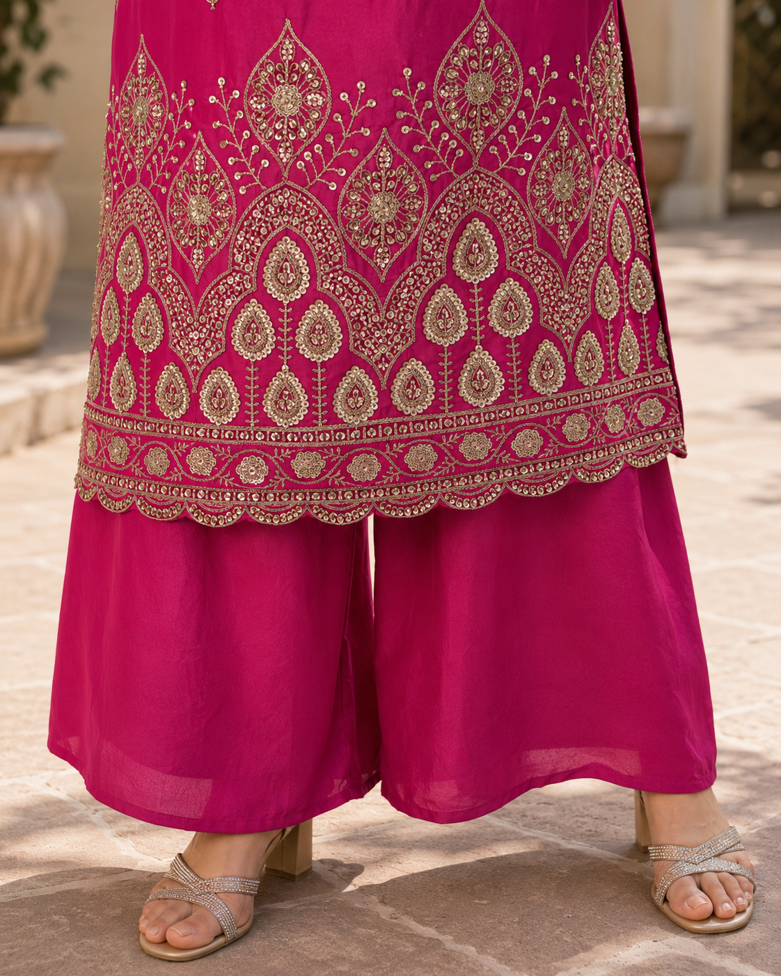 Premium Silk Suit Set with Sequence work