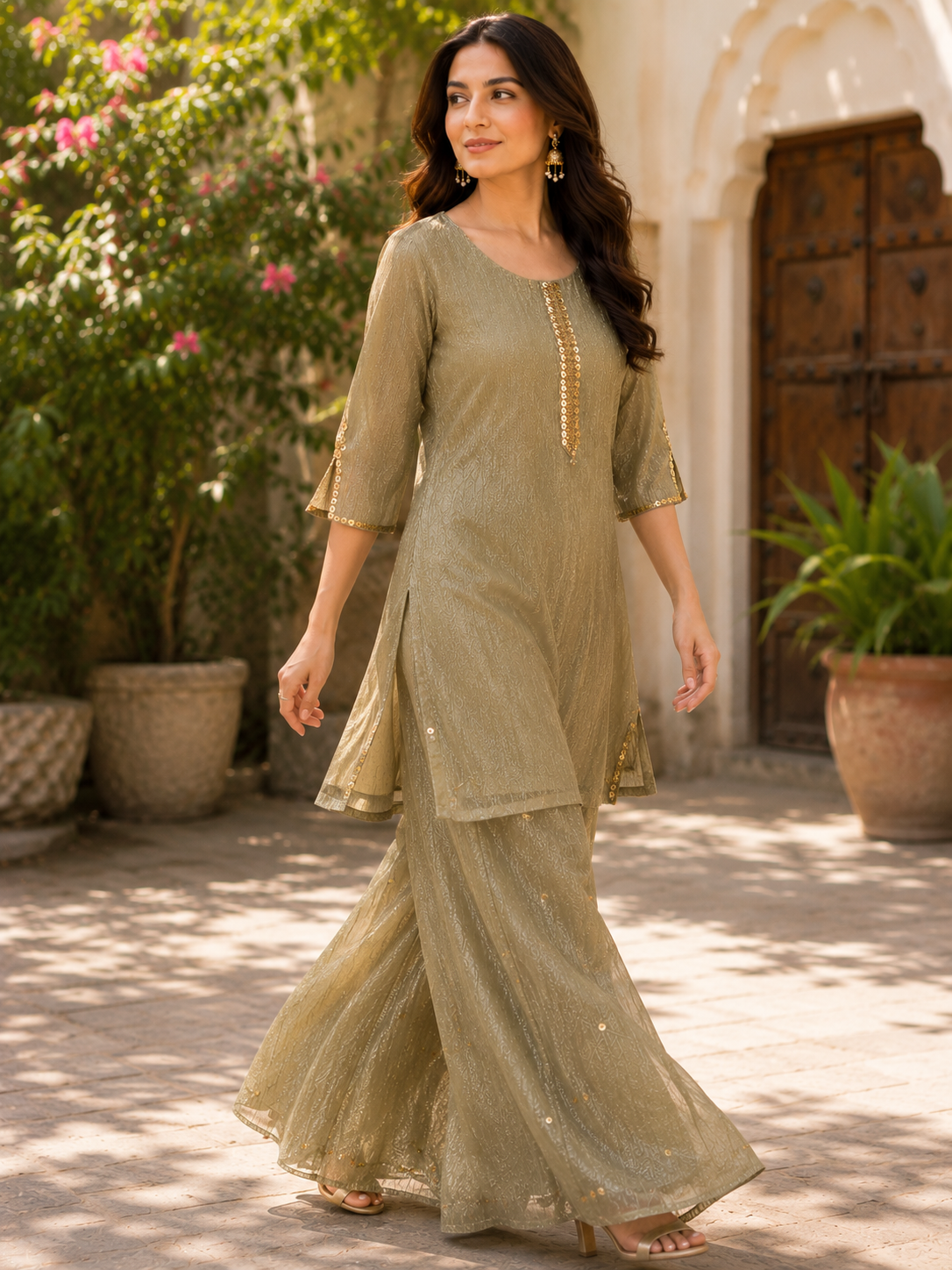 Crust Tissue Handwork Co-Ord Set
