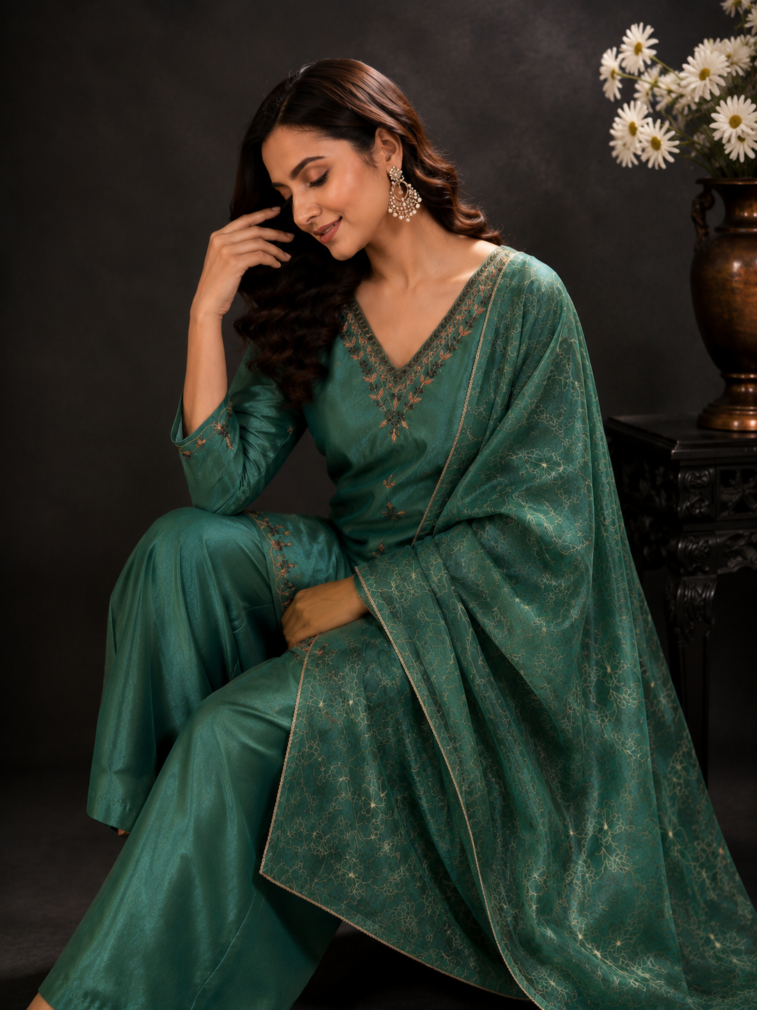 Premium Tissue Zardozi & Zari Embroidered Suit Set