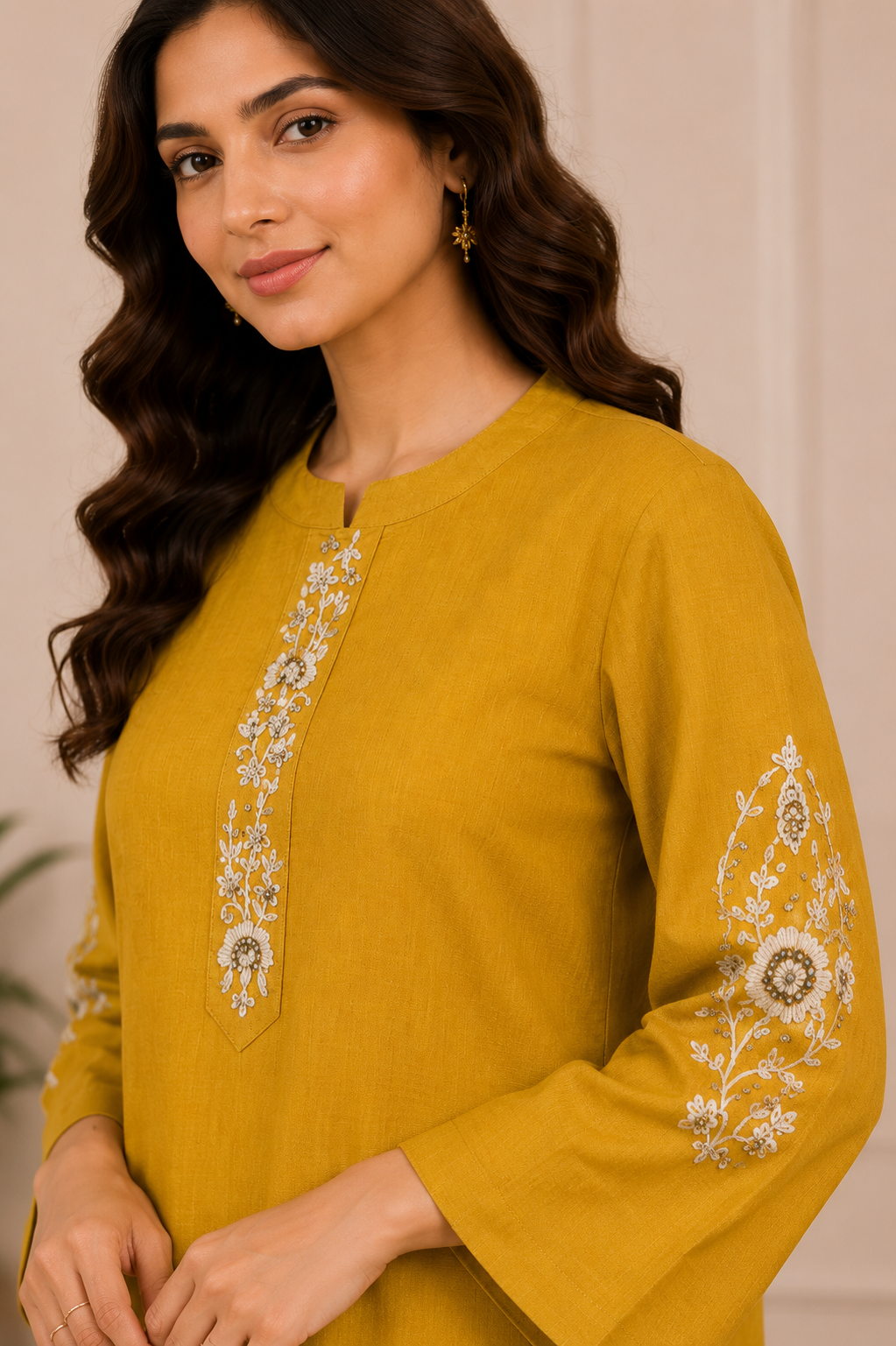 Premium Mul Chanderi Co-ord Set with Thread Work