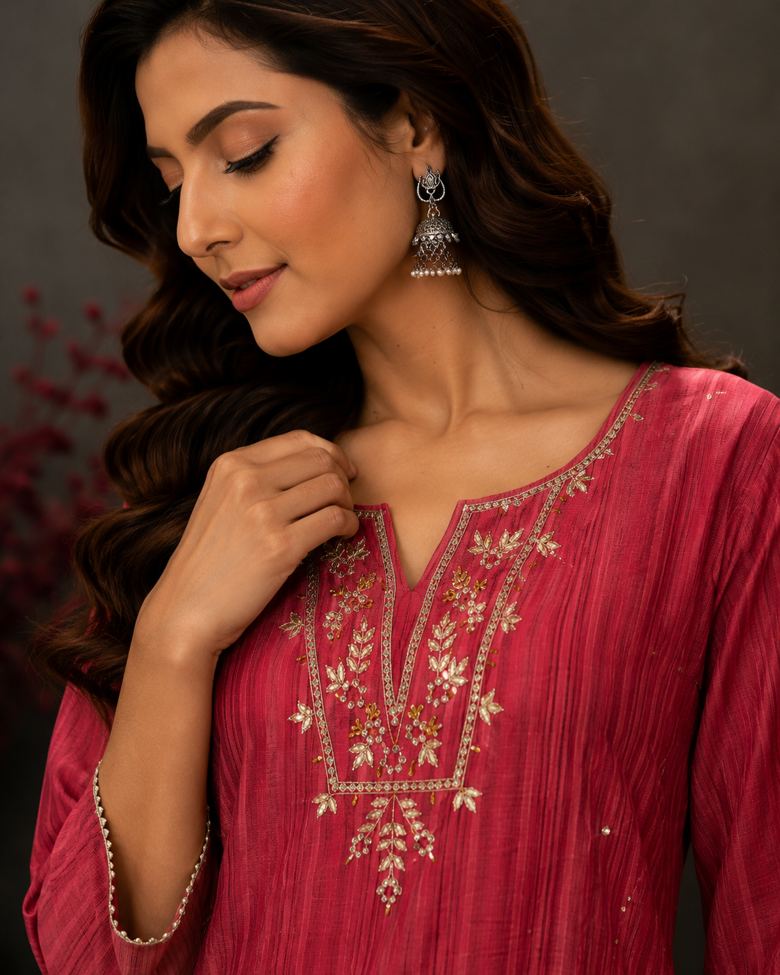 Chanderi Gotta Patti & Handwork Suit Set