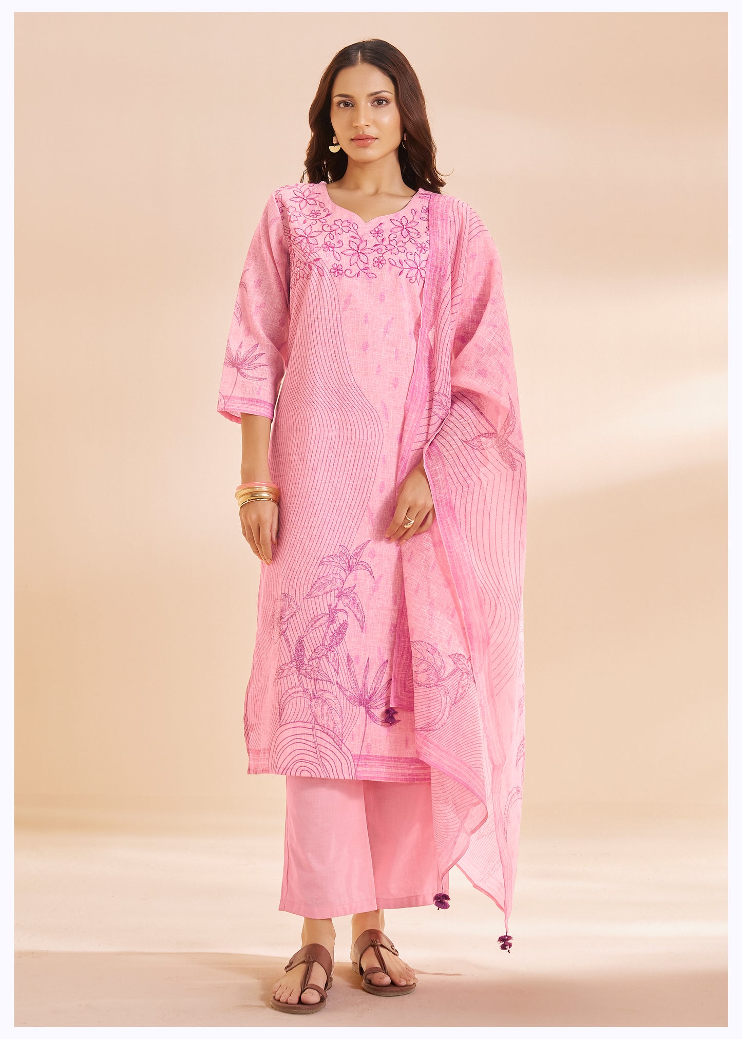 Blush Pink Linen Suit