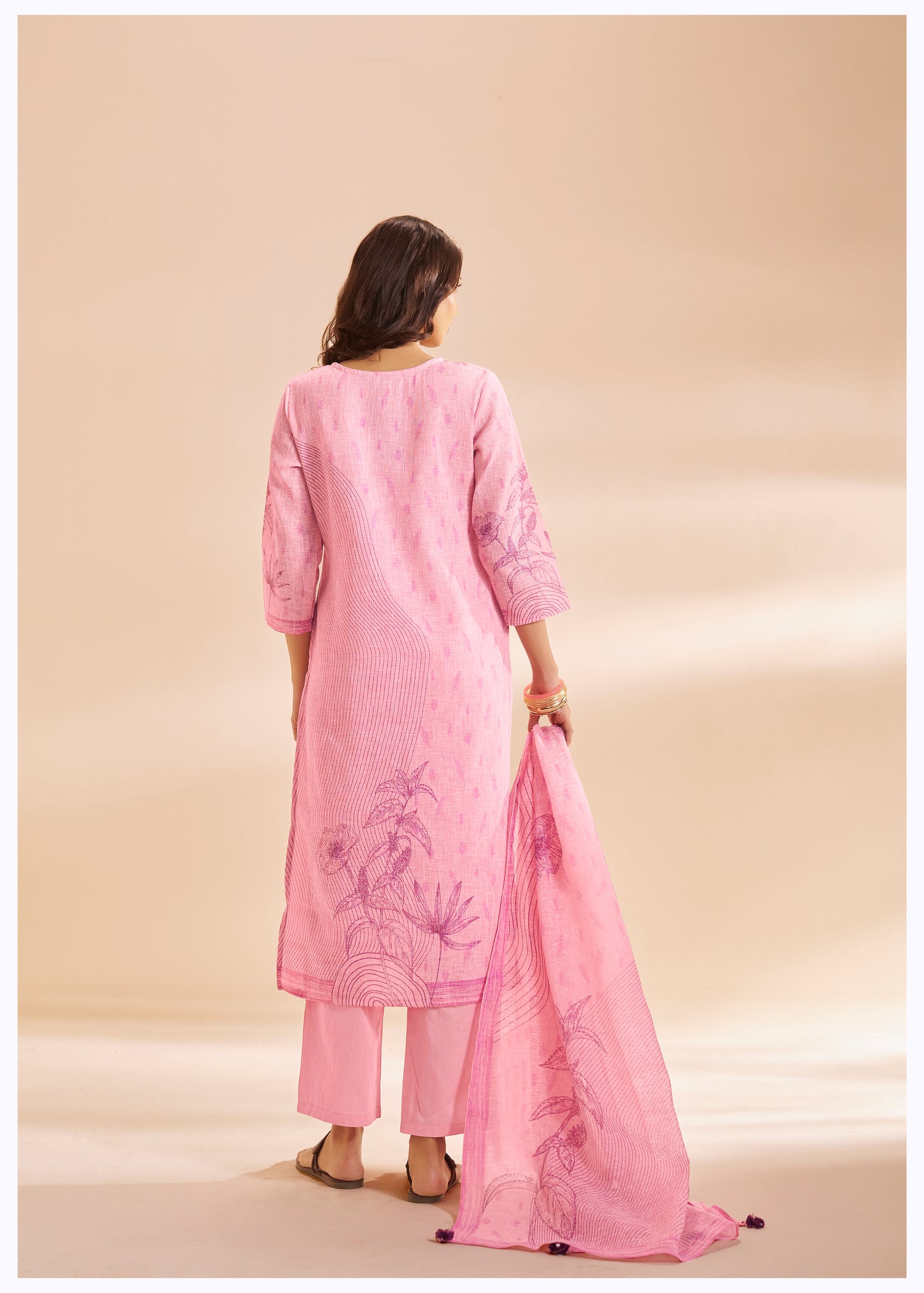 Blush Pink Linen Suit