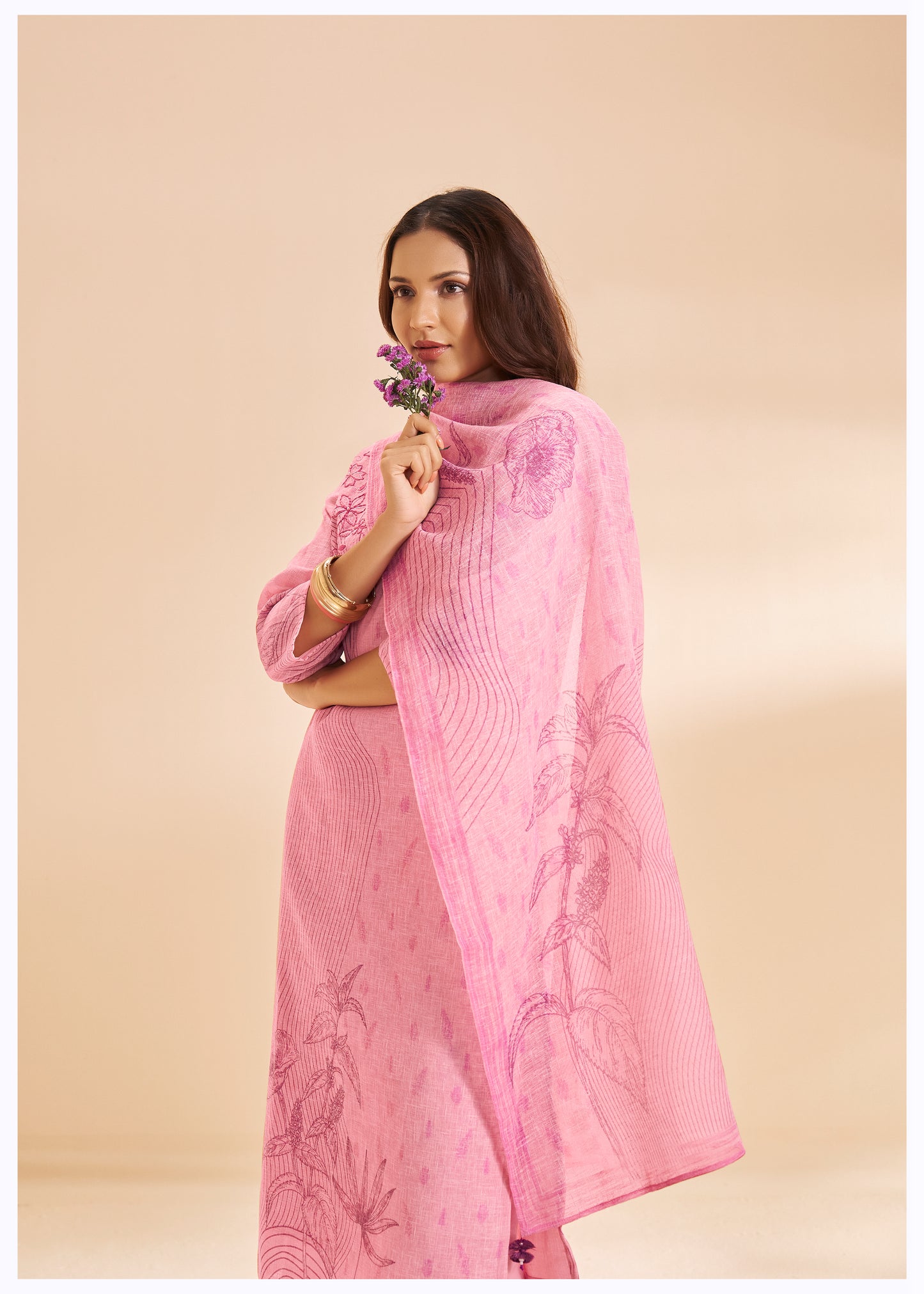 Blush Pink Linen Suit