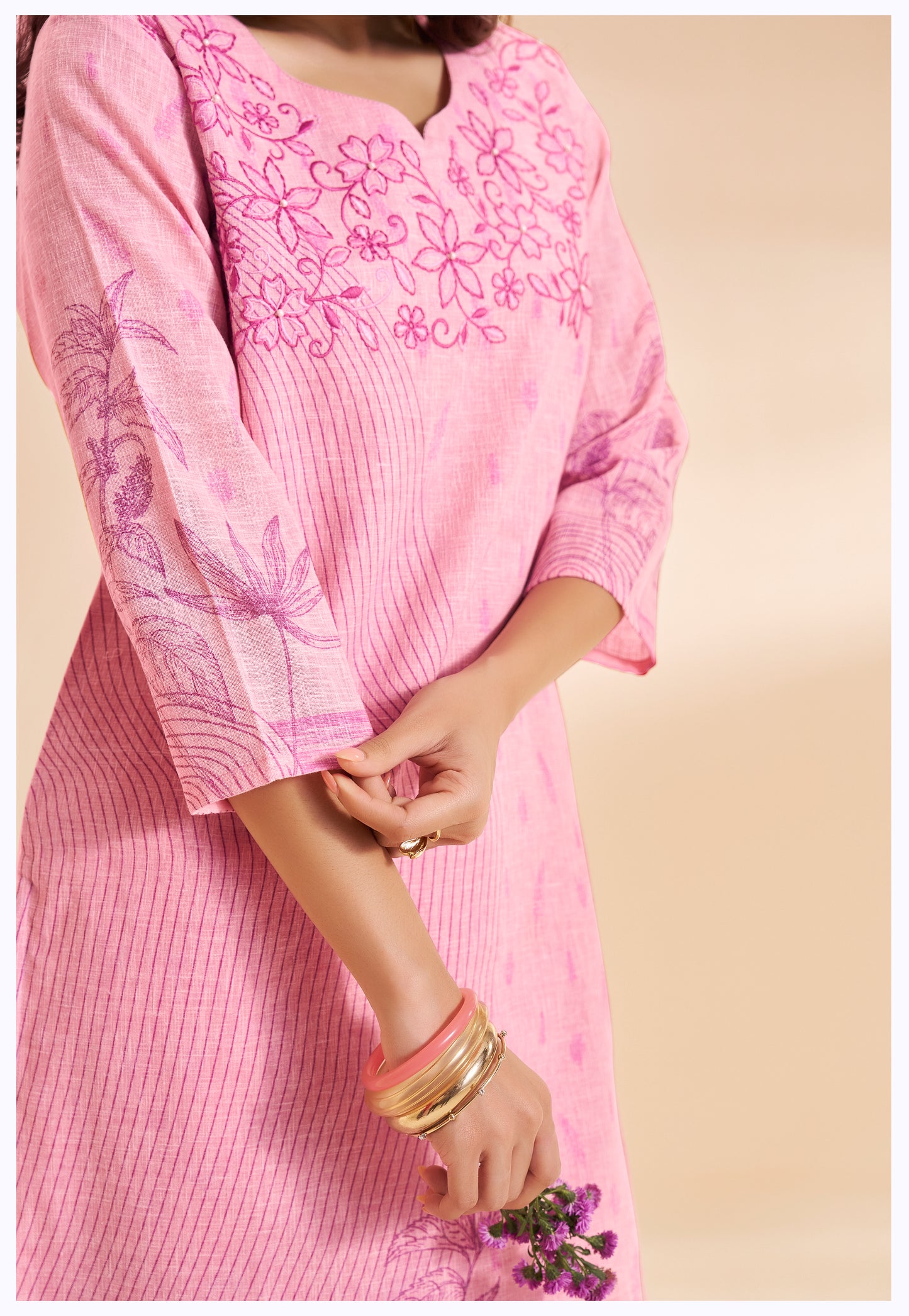 Blush Pink Linen Suit