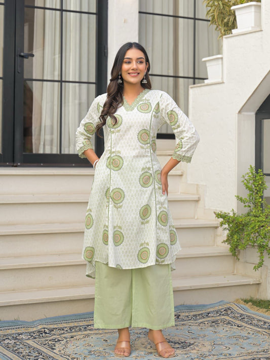 Fine Cotton 2-Piece Set with Palazzo