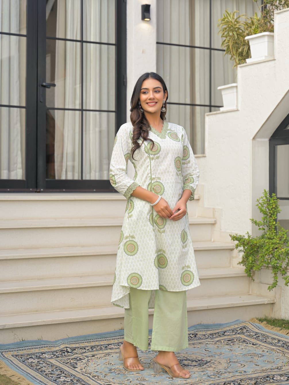Fine Cotton 2-Piece Set with Palazzo