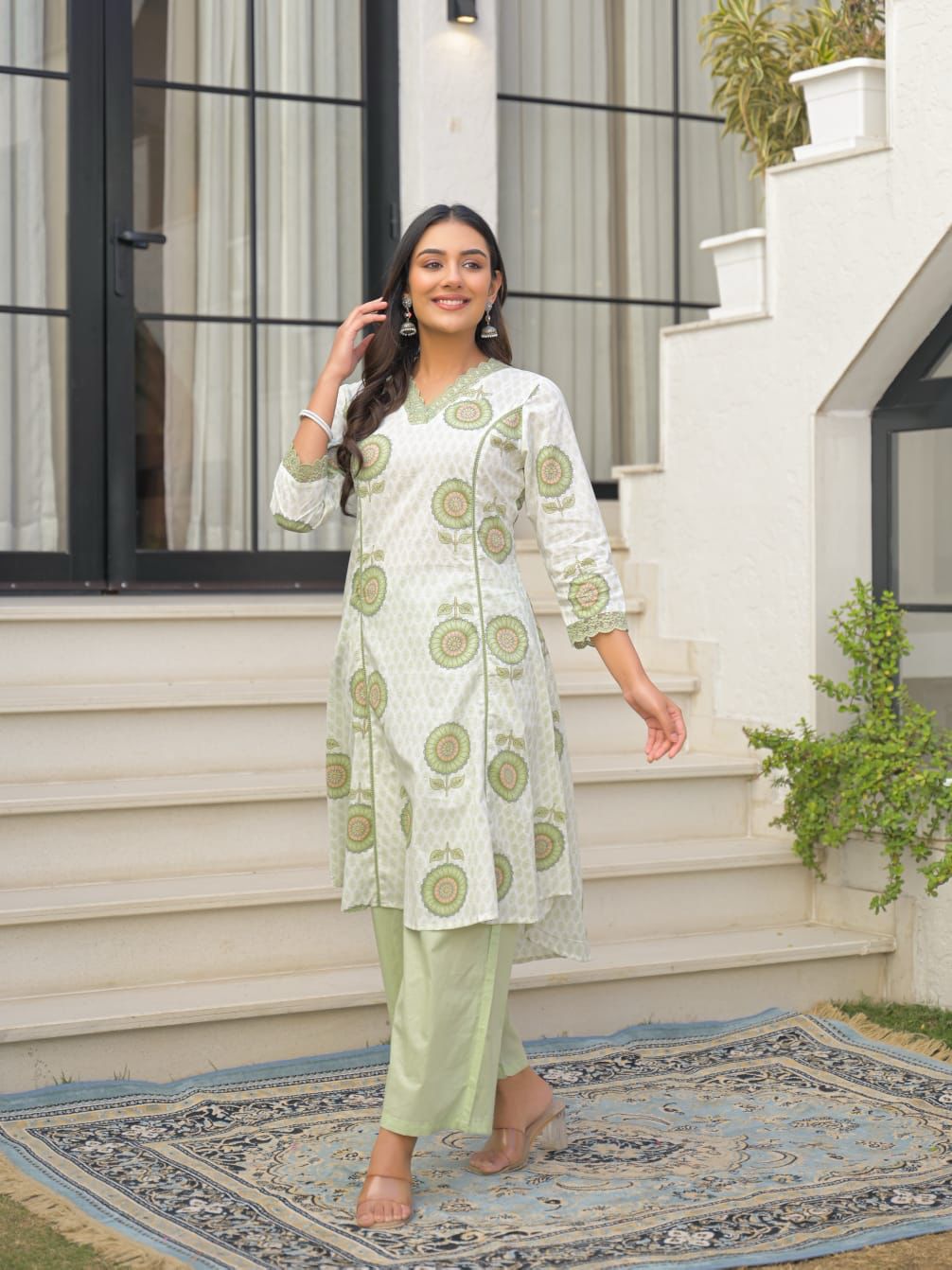 Fine Cotton 2-Piece Set with Palazzo