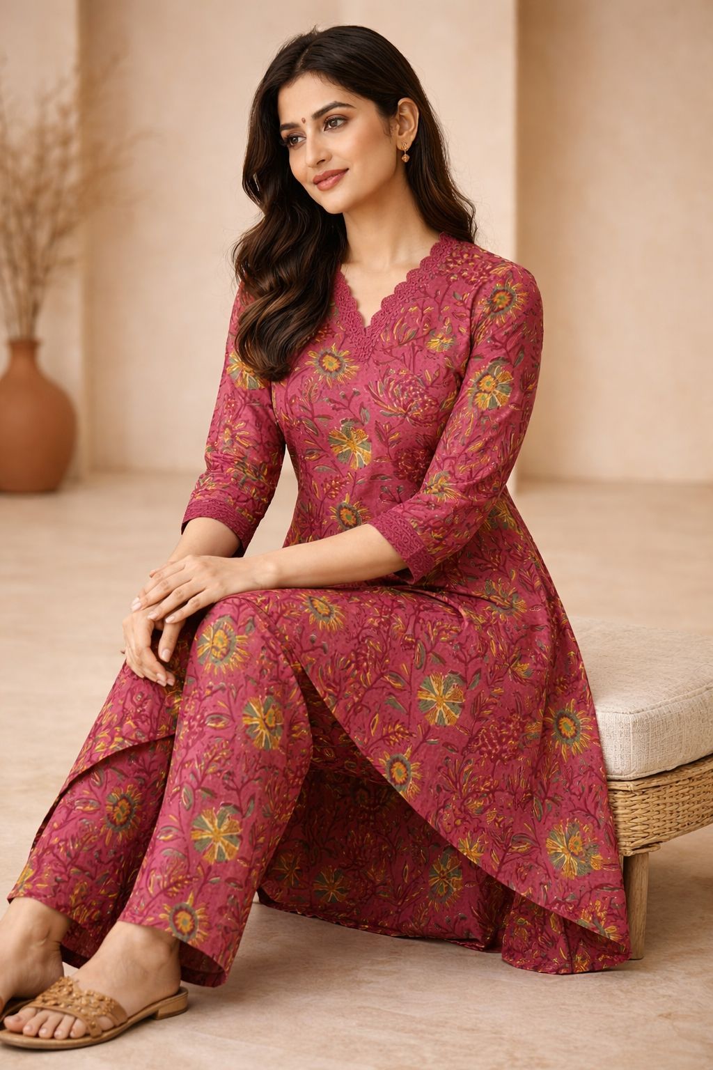 Fine Cotton Printed 2-Piece Set