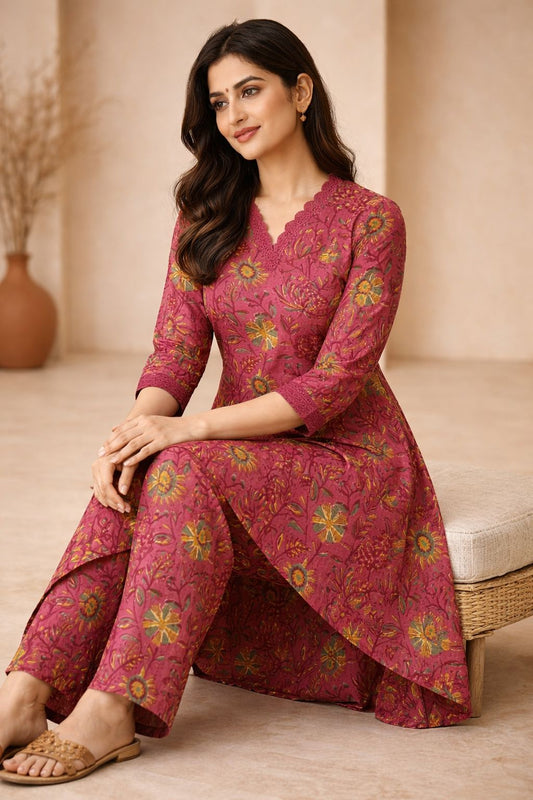 Fine Cotton Printed 2-Piece Set