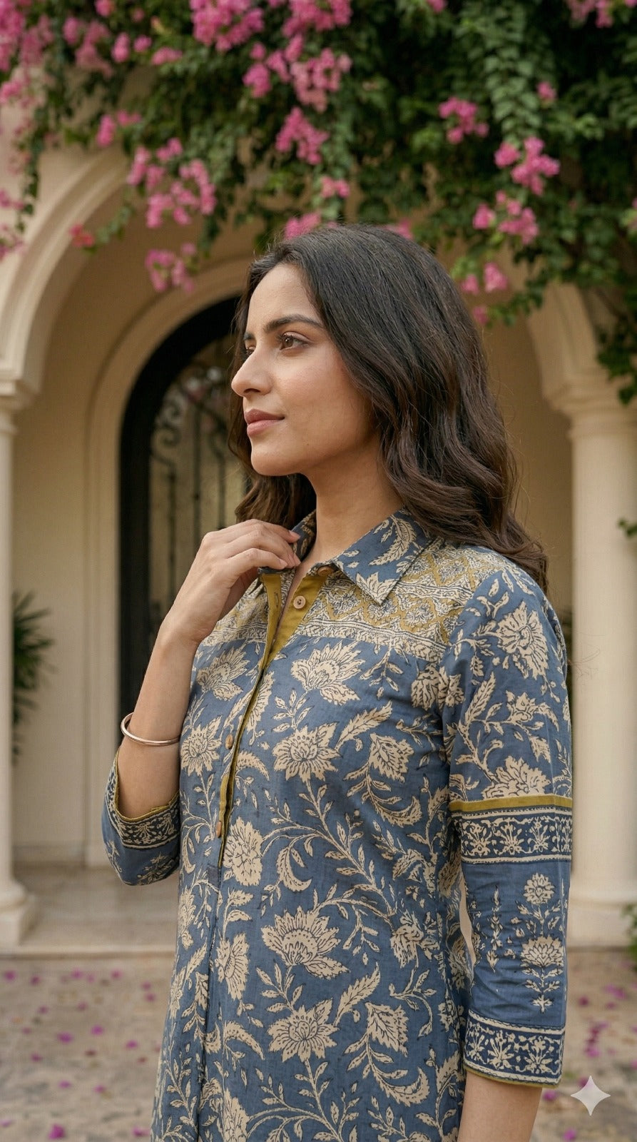 Mul Chanderi Organic Kalamkari 2 Piece Set