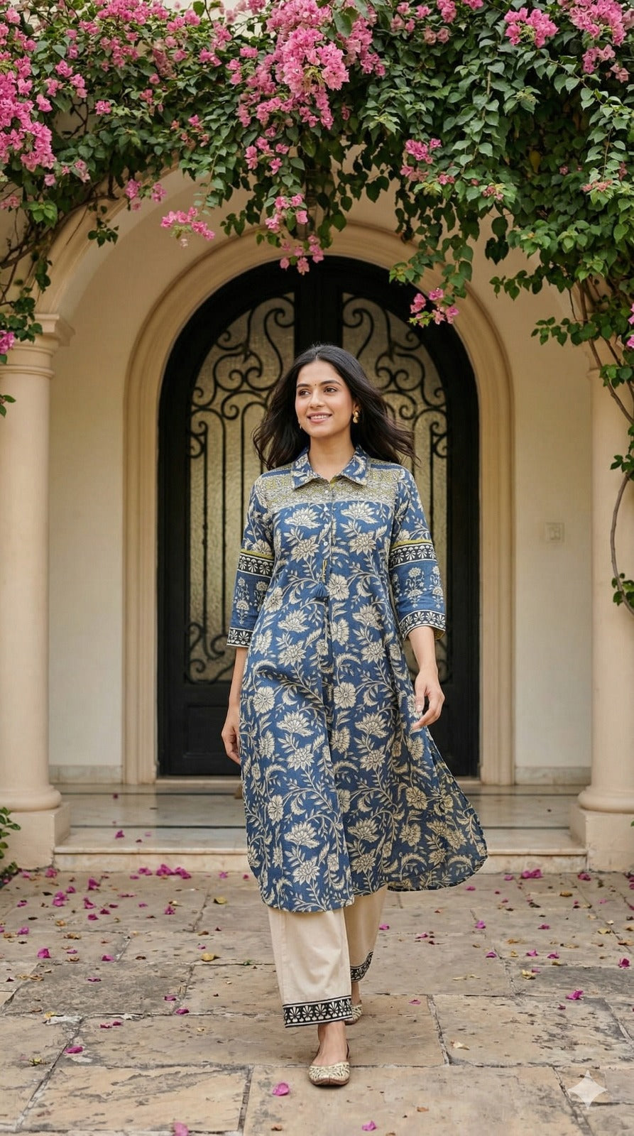 Mul Chanderi Organic Kalamkari 2 Piece Set