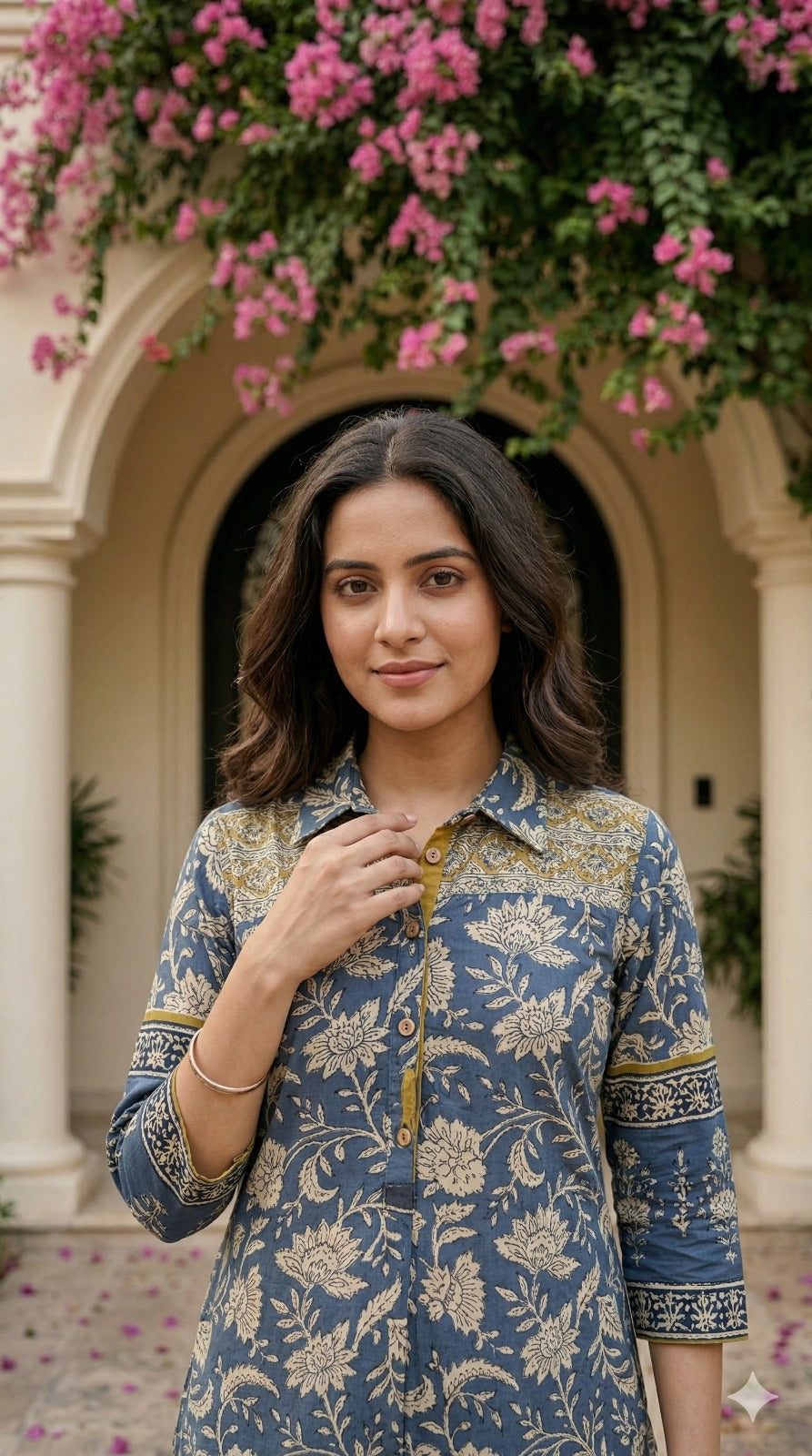 Mul Chanderi Organic Kalamkari 2 Piece Set