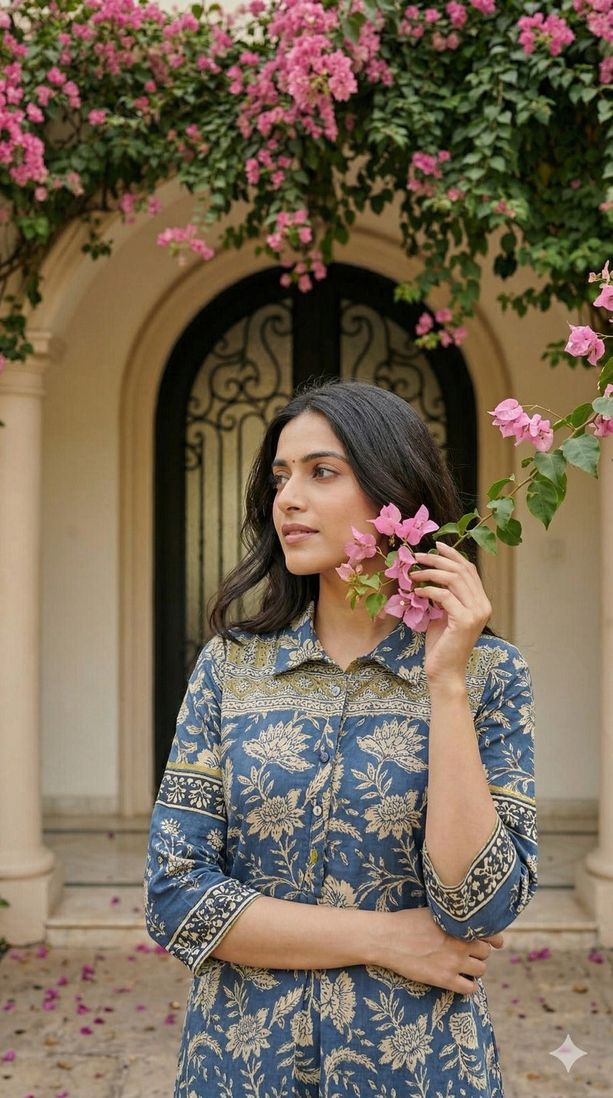 Mul Chanderi Organic Kalamkari 2 Piece Set